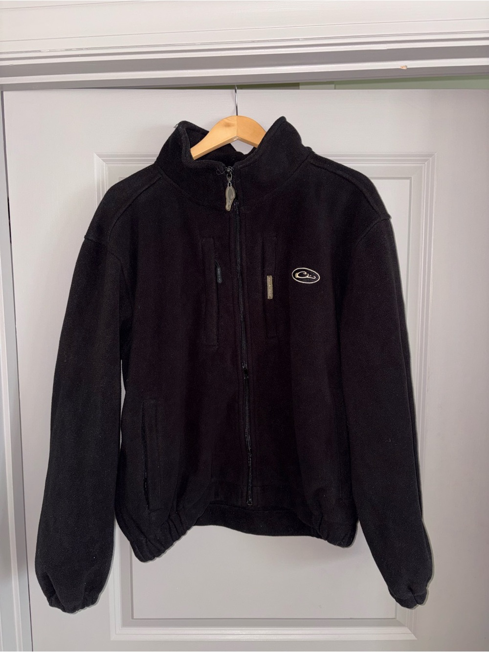 Drake Black Fleece Zip-Up Jacket